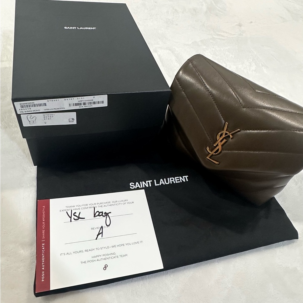 YSL Loulou Toy . Soil brown